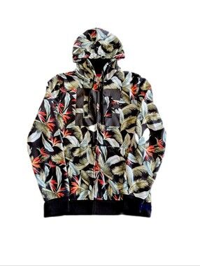 DC Shoes Men's Birds Of Paradise Tropical Print Sherpa Lined Hoodie Large